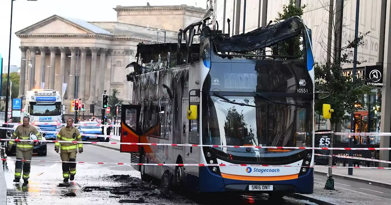 Bus fire in city centre 'may have been started deliberately'