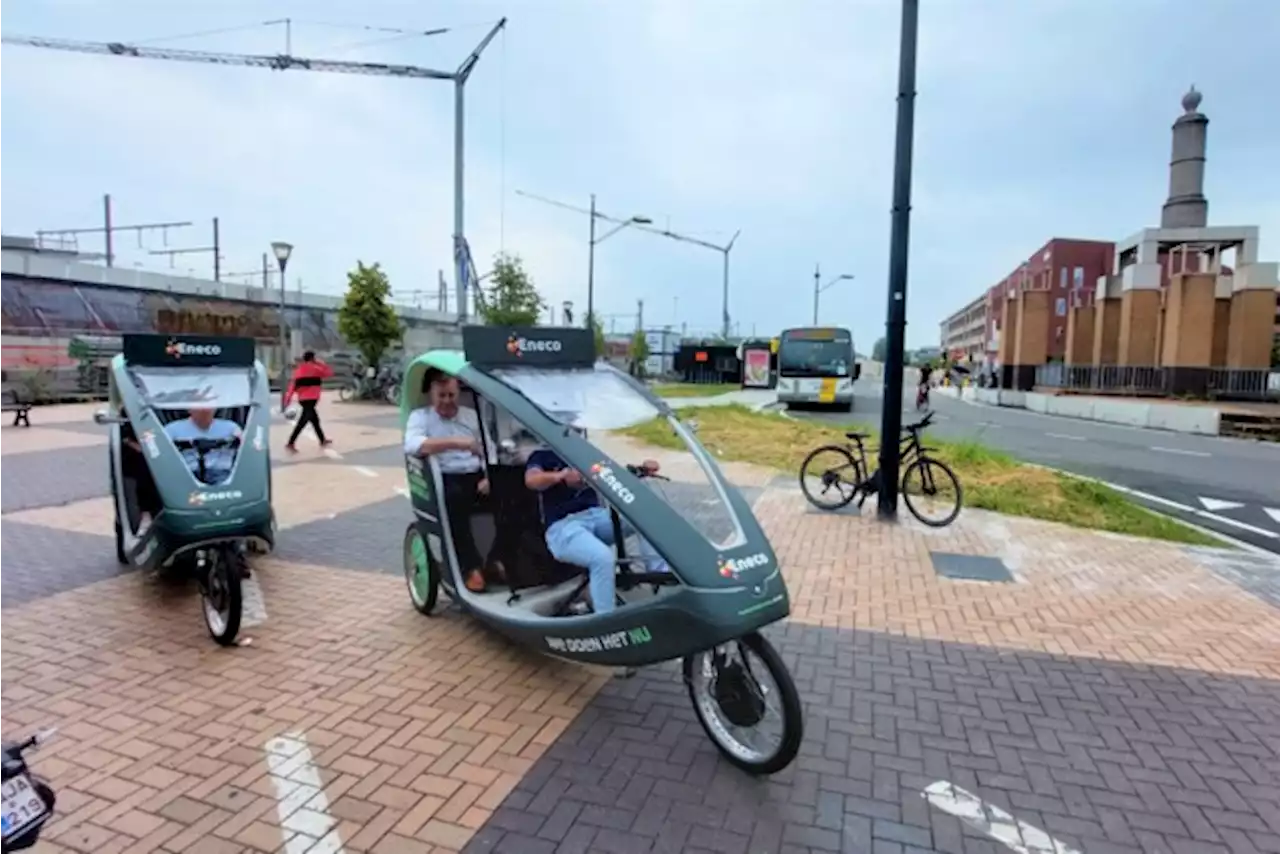 Fietstaxi’s van Eneco brengen festivalgangers op een duurzame manier van Mechels station naar Maanrock