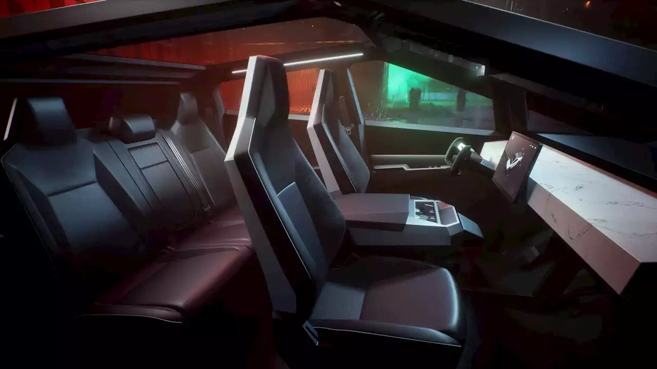 New Photos Reveal Tesla Cybertruck Interior Ambient Lighting Setup