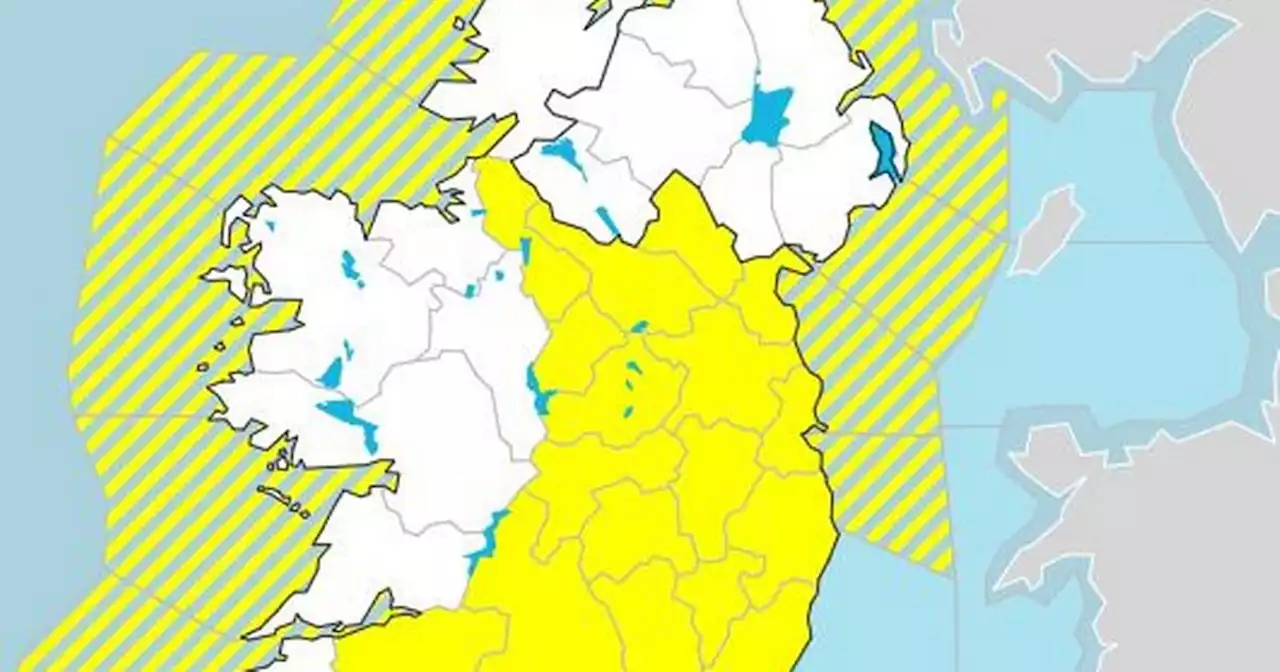 Met Eireann issue Status Yellow thunderstorm warning for almost entire country