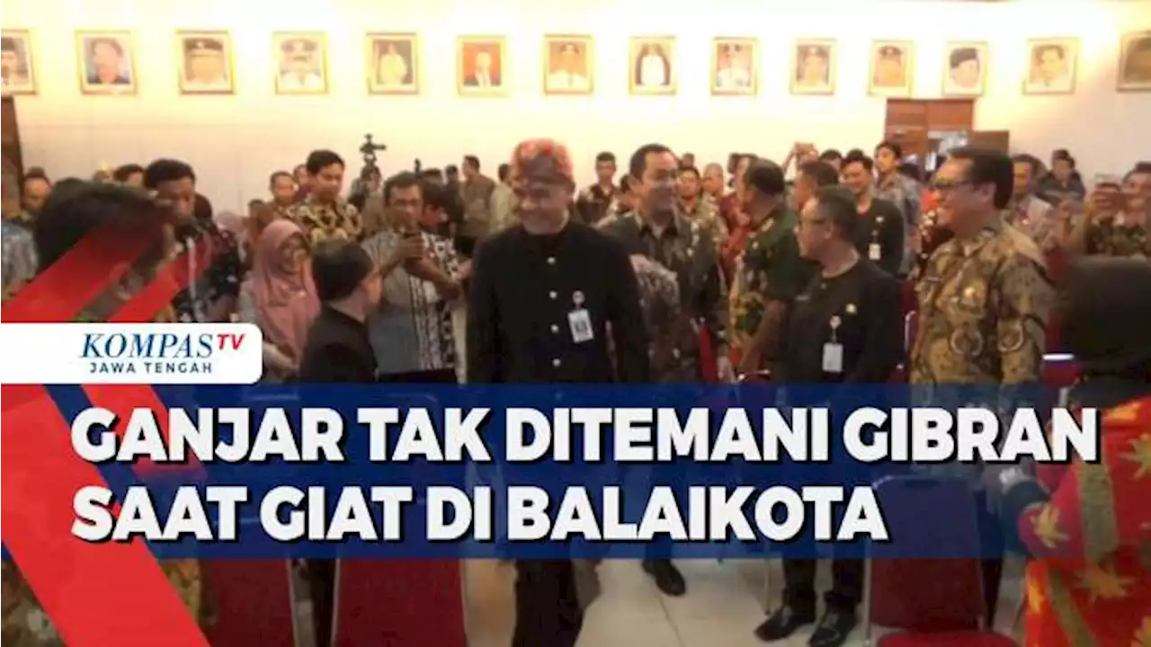 Ganjar Tak Ditemani Gibran Saat Giat Di Balai Kota