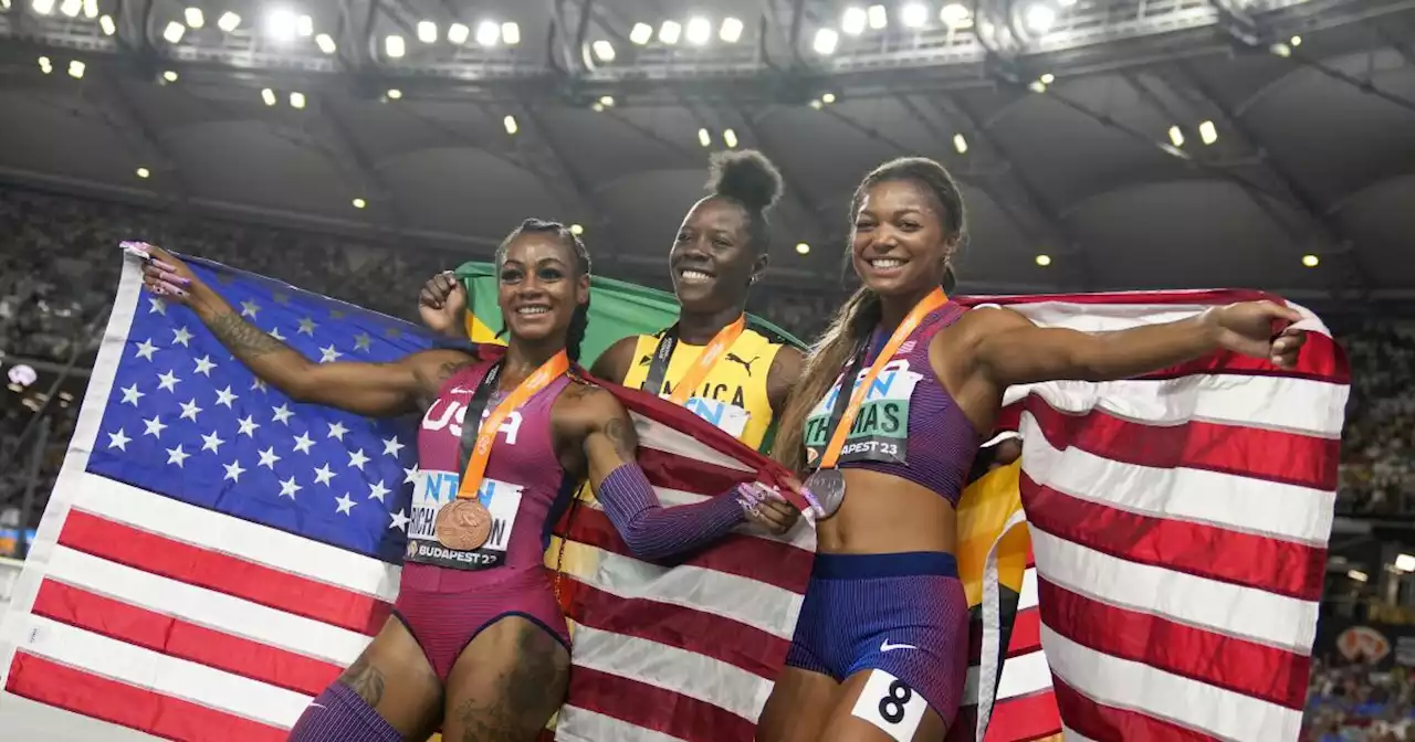 Sha'Carri Richardson finishes third in 200 meters at world championships