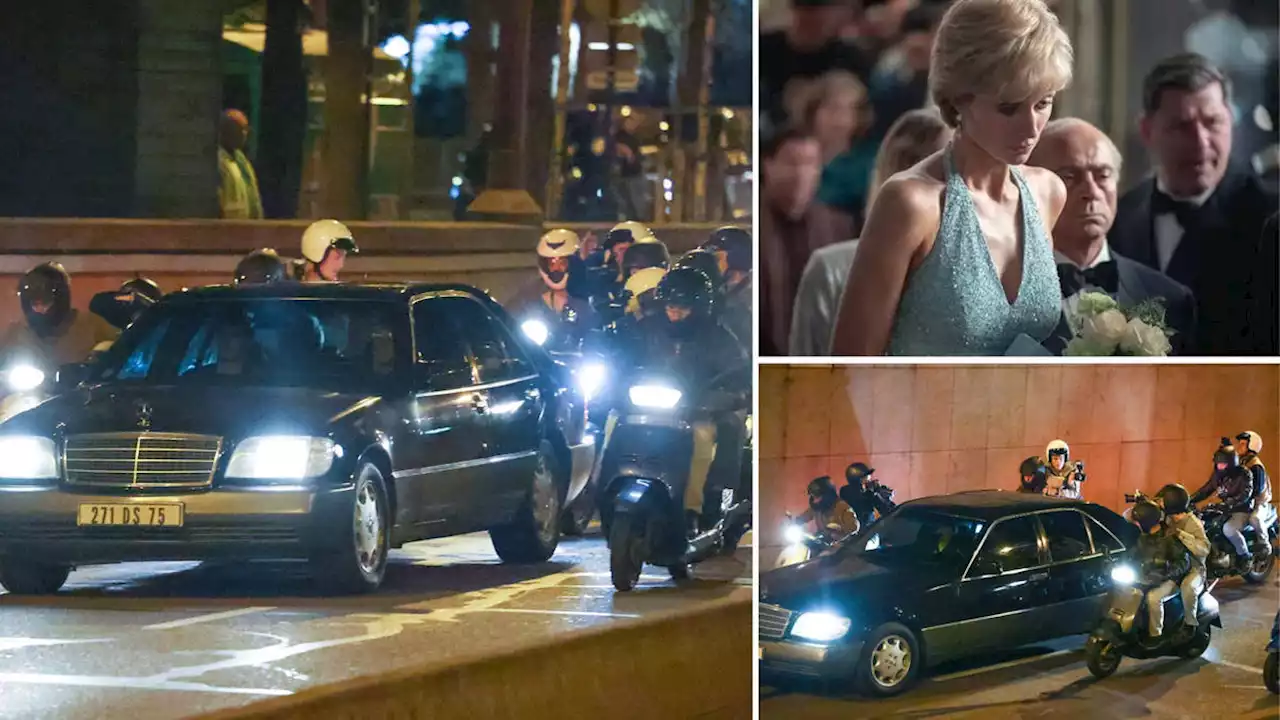 Princess Diana's death scene in The Crown will be treated with 'sensitivity' after photos of paparazzi chase recreation