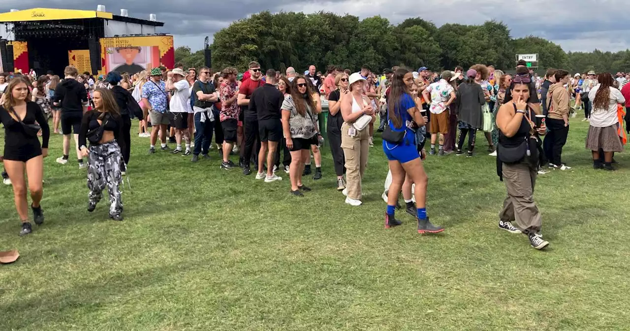 Huge queues at Leeds Fest during the first day of fun at Bramham Park