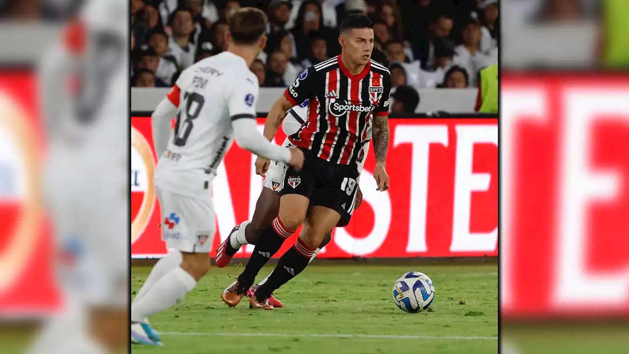 El equipo de James perdió en la Sudamericana