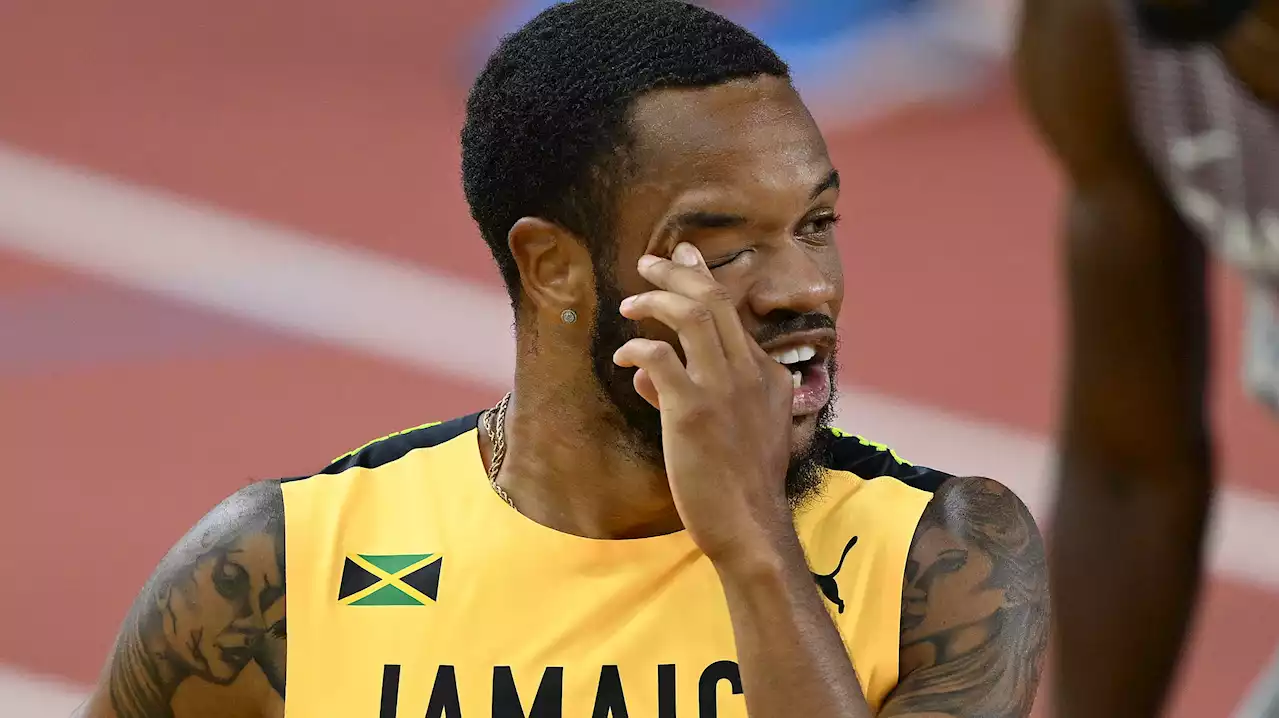 Jamaican sprinter gets glass in eye after cart crash at worlds, still runs race