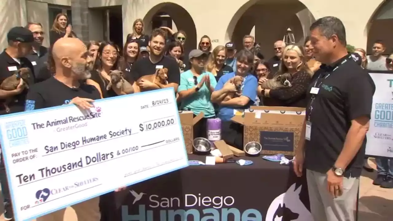 San Diego Humane Society receives $10K surprise donation