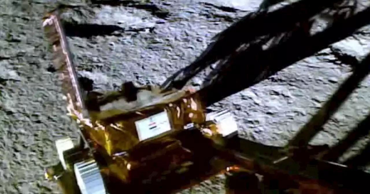 Primeras imágenes del robot indio Rover Chandrayaan-3 en la superficie del sur de la Luna