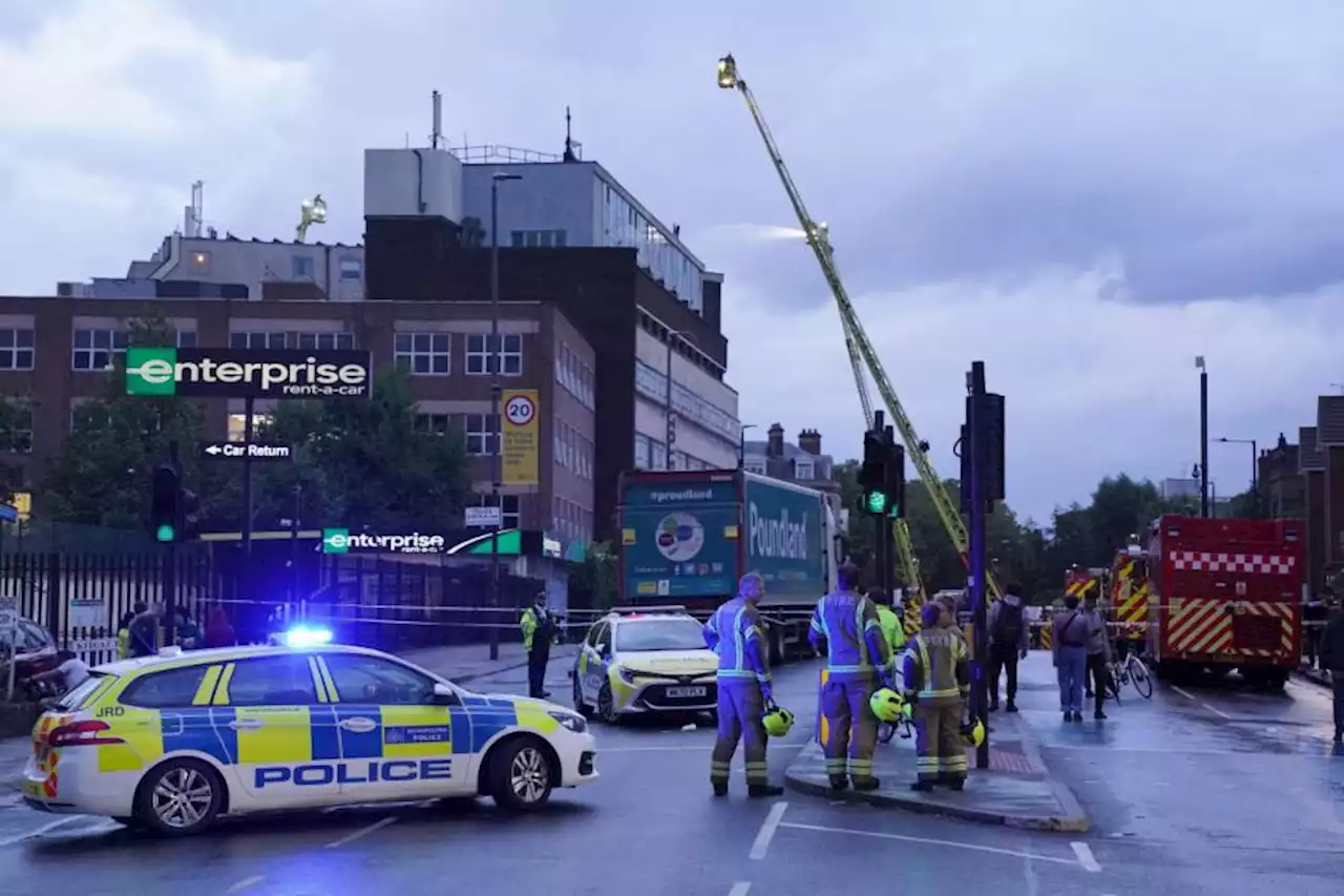 Firefighters tackle huge blaze at east London building with flats