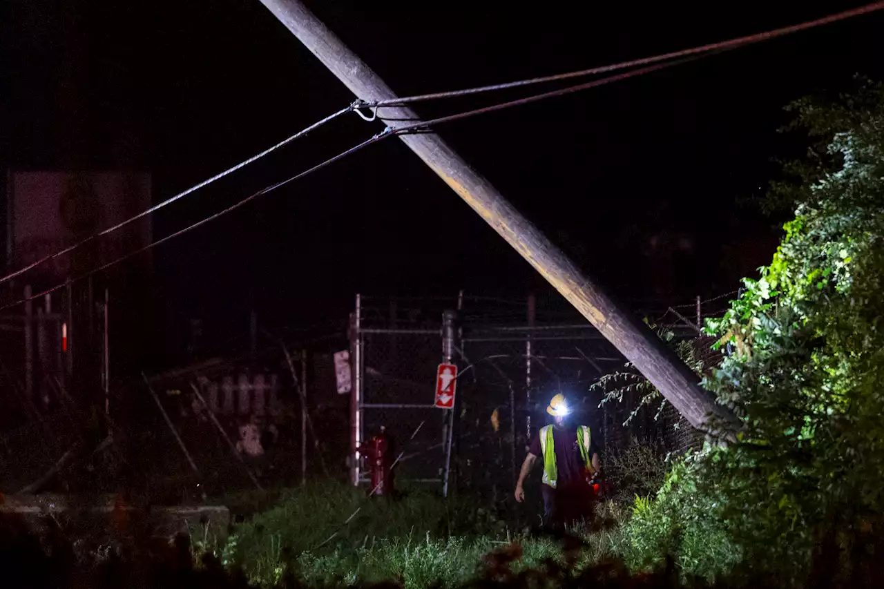 A Michigan storm with 75 mph winds downs trees and power lines; several people are killed