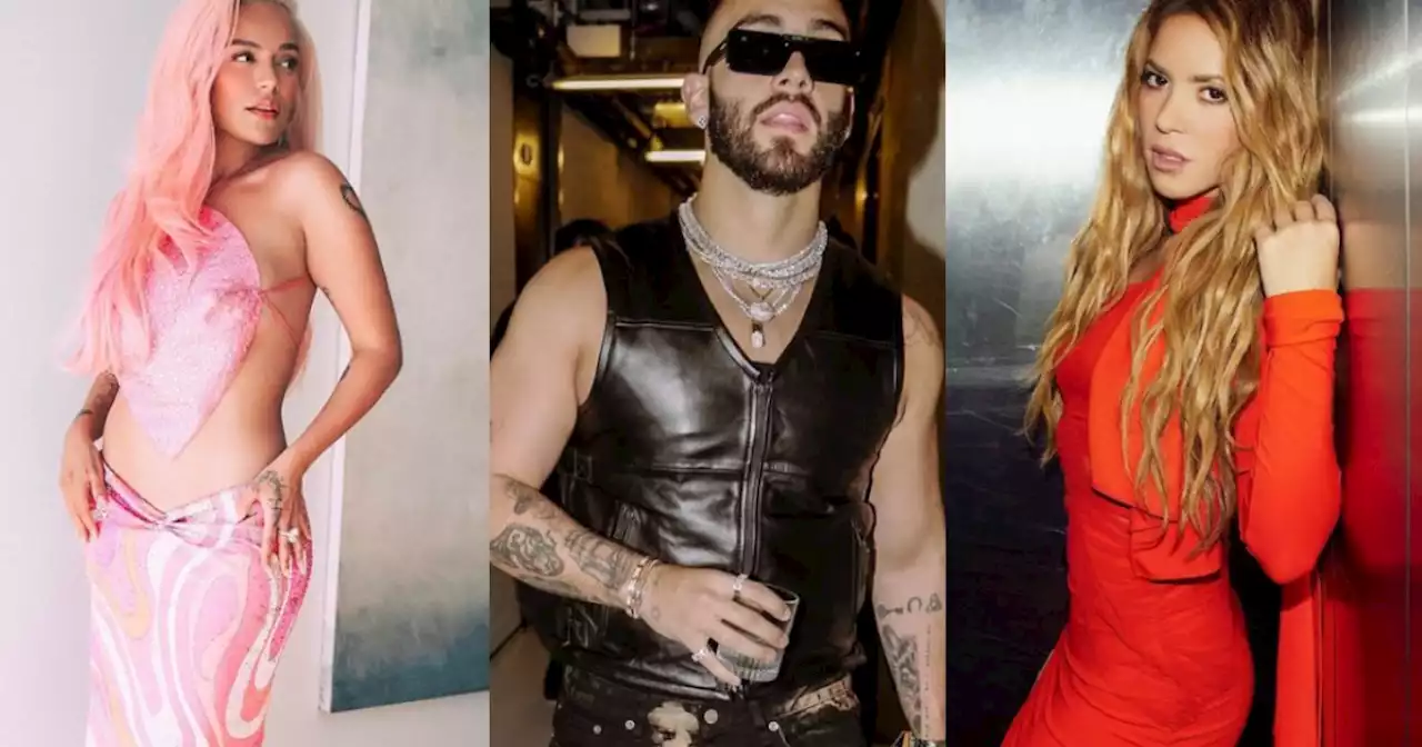 Karol G, Manuel Turizo y Shakira encabezan la lista de nominados en los premios Billboard 2023