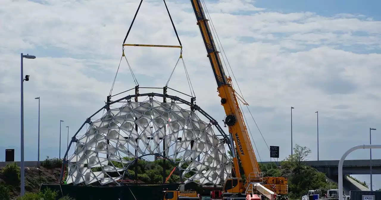 Welcome back to Salt Lake City, Olympics’ Hoberman Arch. Get a peek before the unveiling.