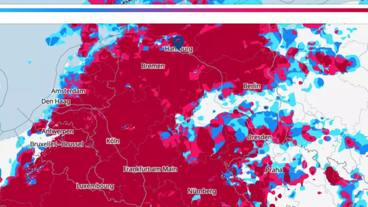 Gewitter und Starkregen: Unsere Karte zeigt, wo gerade Unwetter aufziehen