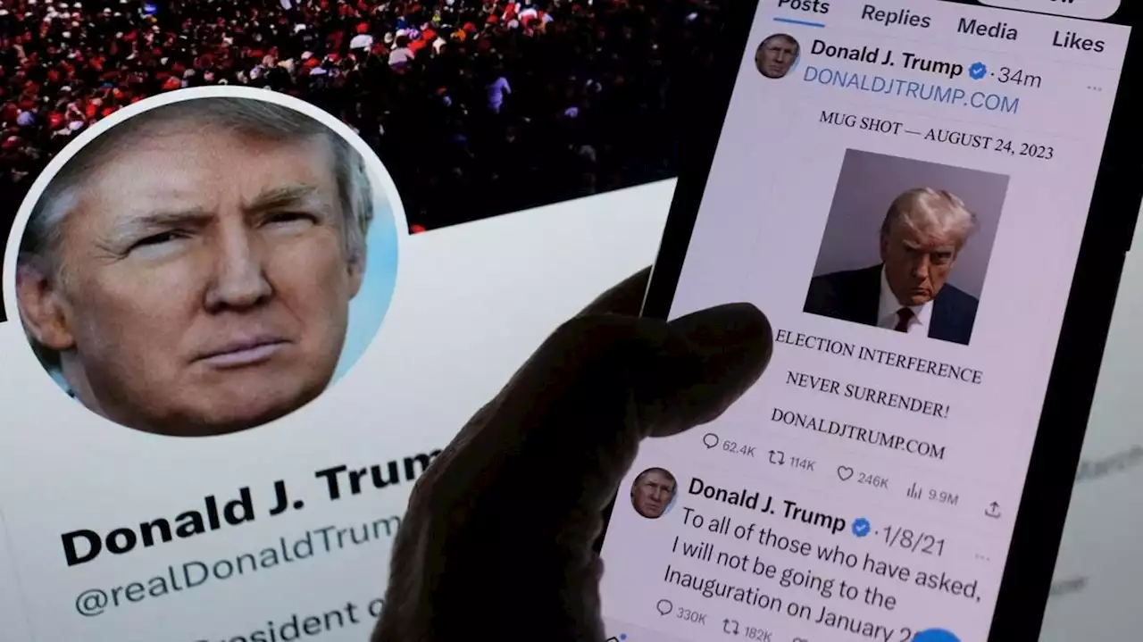 Trump kehrt mit beispiellosem Polizeifoto zum ehemaligen Twitter zurück