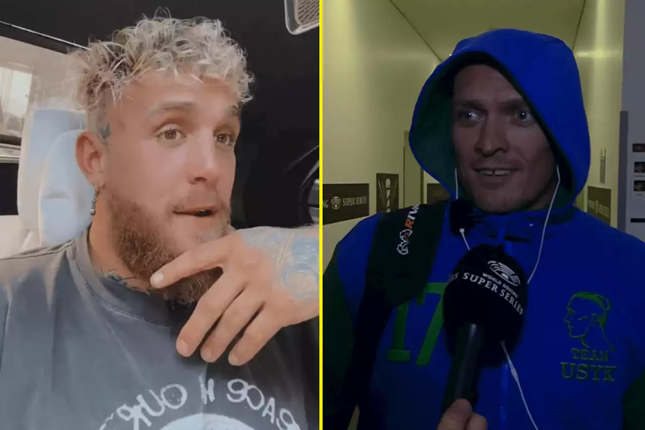 Jake Paul impersonates Usyk as he arrives in Poland for Dubois fight