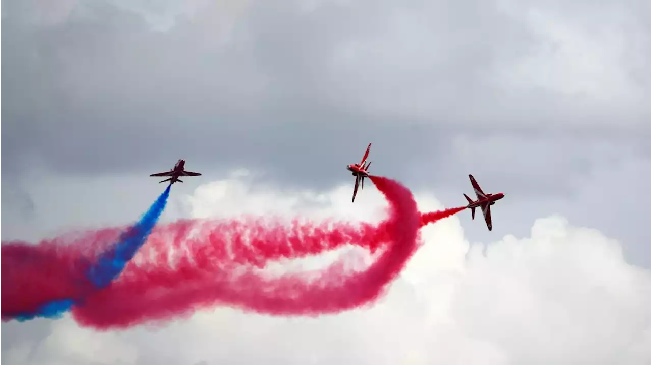 Red Arrows' flight path and route map today for Clacton, Colchester and Sidmouth displays