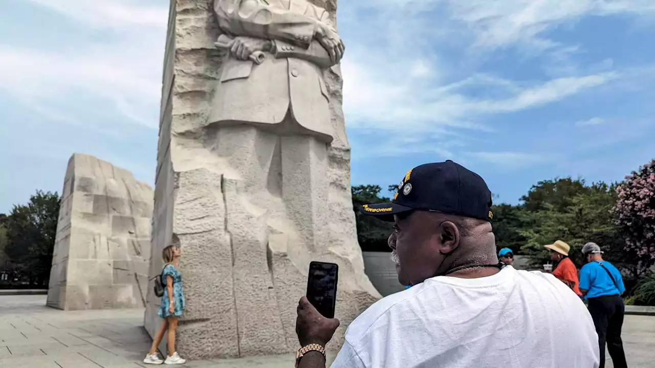 Visitors to Lincoln Memorial say America has its flaws but see gains made since March on Washington