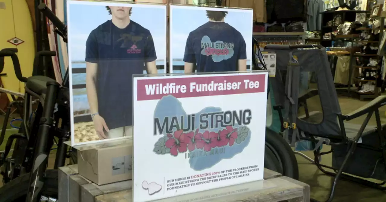 San Diego Surf shop selling T-shirts to raise money for Maui fire victims