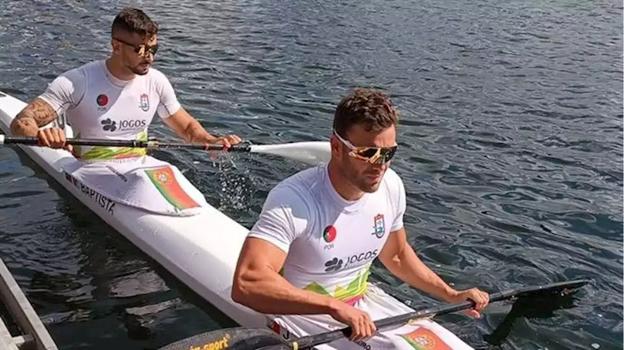 João Ribeiro e Messias Baptista na final do K2 500 (Canoagem)