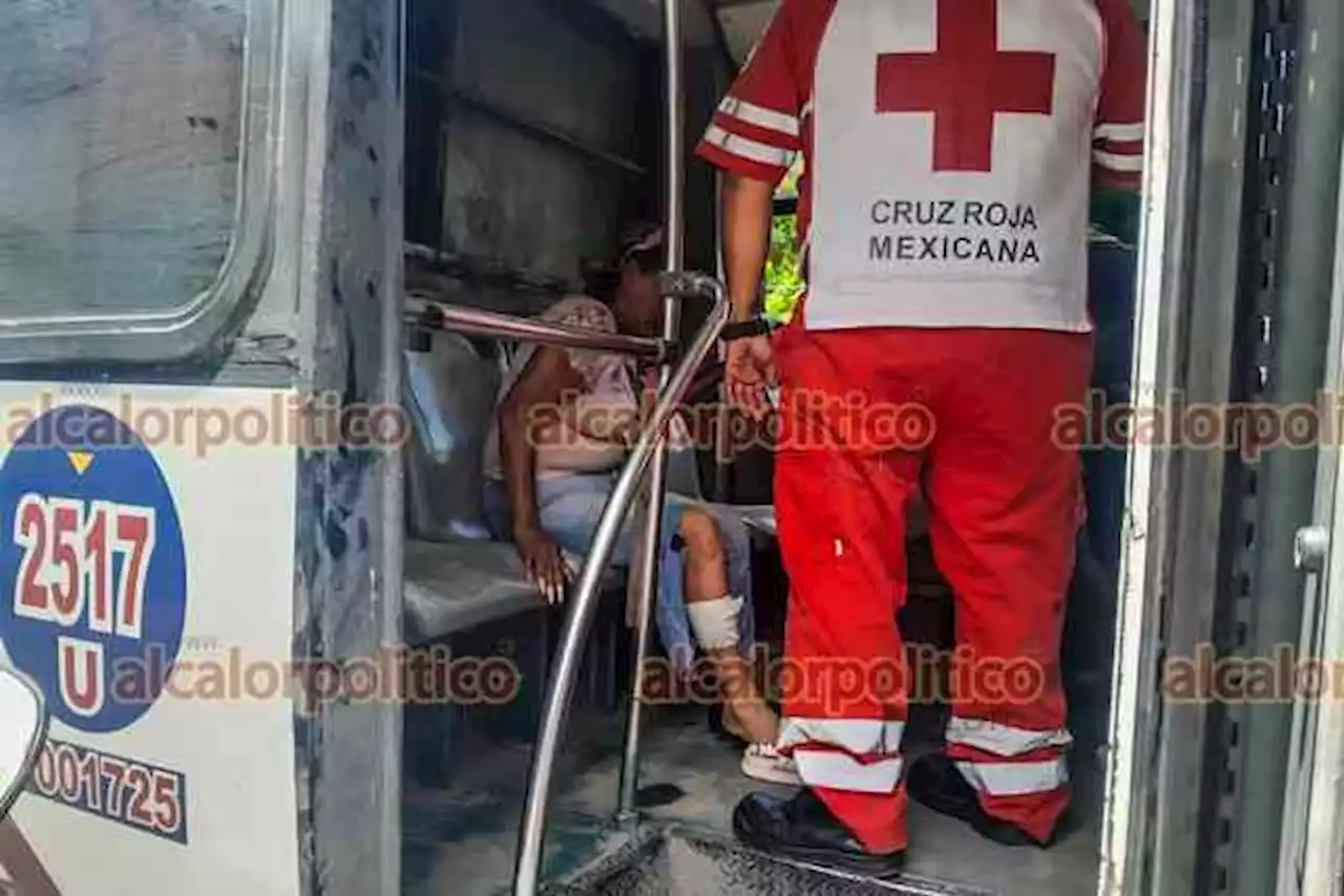 Hombre hiere con picahielo a pasajera a bordo de autobús urbano, en Veracruz Puerto