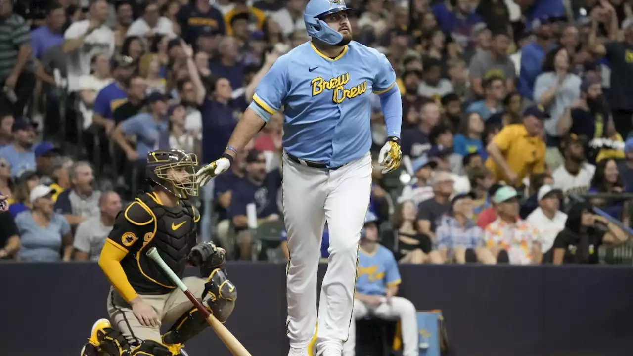 Tellez homers for 1st time in three months as Brewers beat Padres 7-3 for 6th straight win