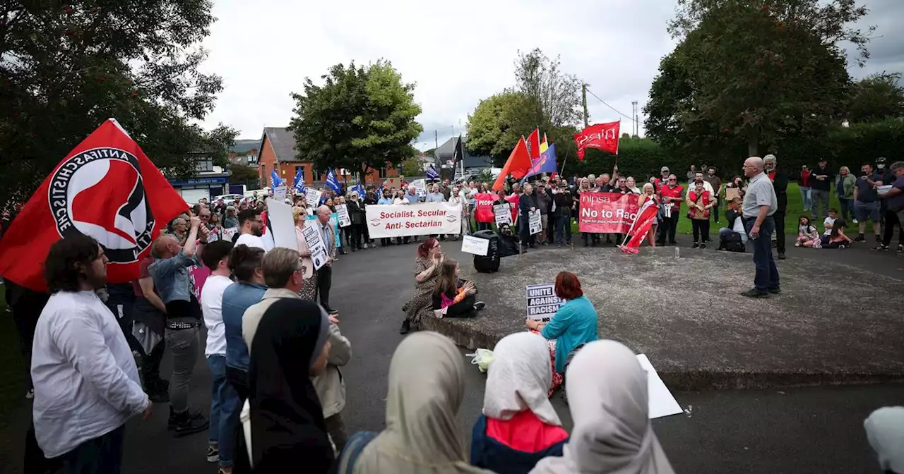 In photos: Rally to 'Say No to Fascism' after Nazi flags placed at mosque