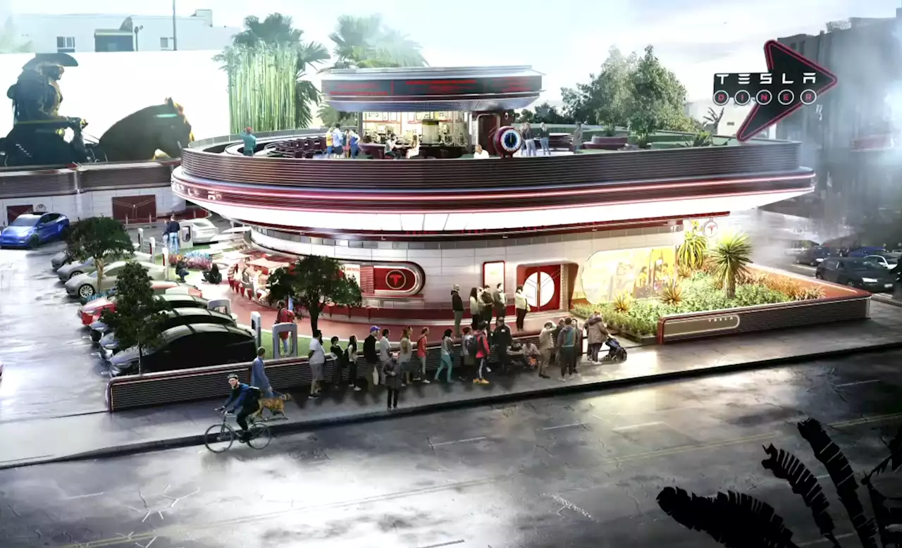 Tesla's Los Angeles Diner Drive-In Supercharger Station Gains Official Approval