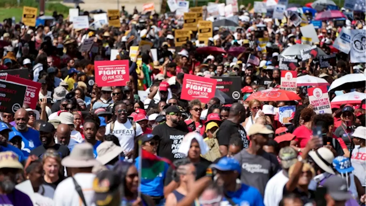 Thousands converge on National Mall to mark the March on Washington's 60th anniversary