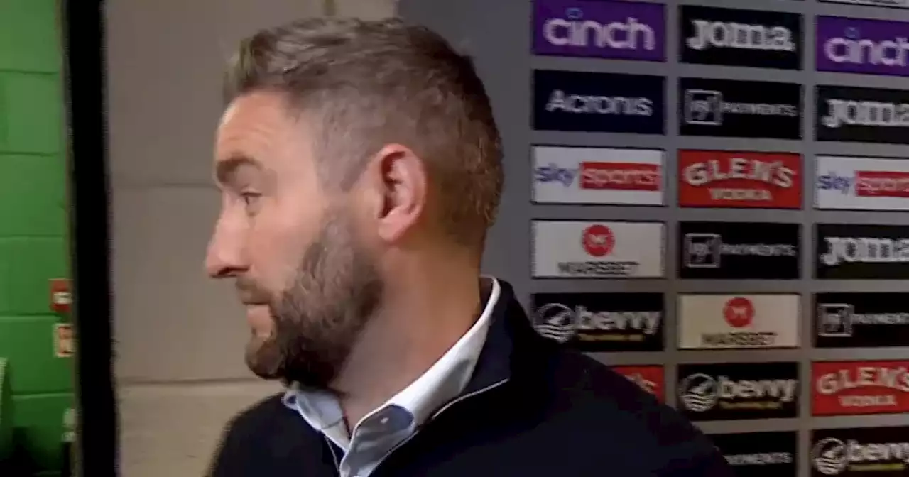 Lee Johnson makes awkward Hibs interview exit after 'manager next week' poser