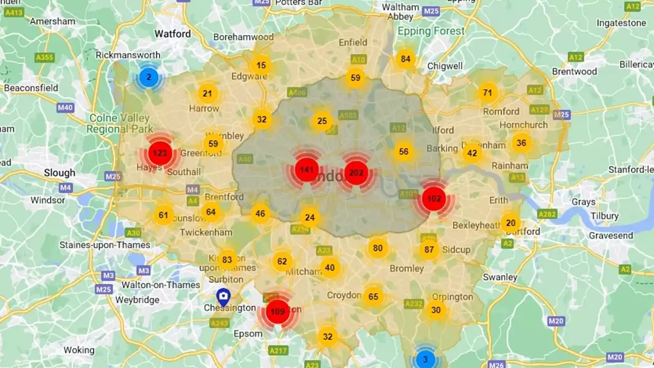 Map reveals where Sadiq Khan's Ulez cameras are located