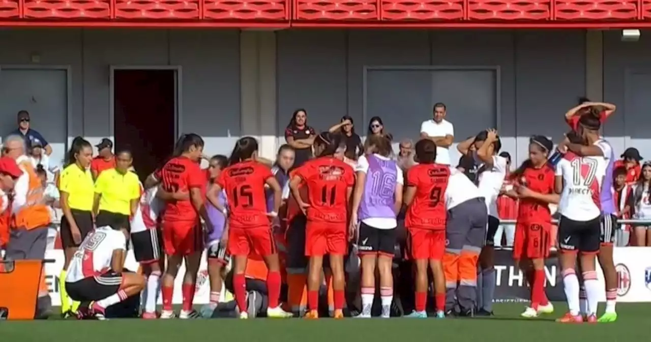 Femenino: convulsión y susto en el amistoso de River ante América de Cali