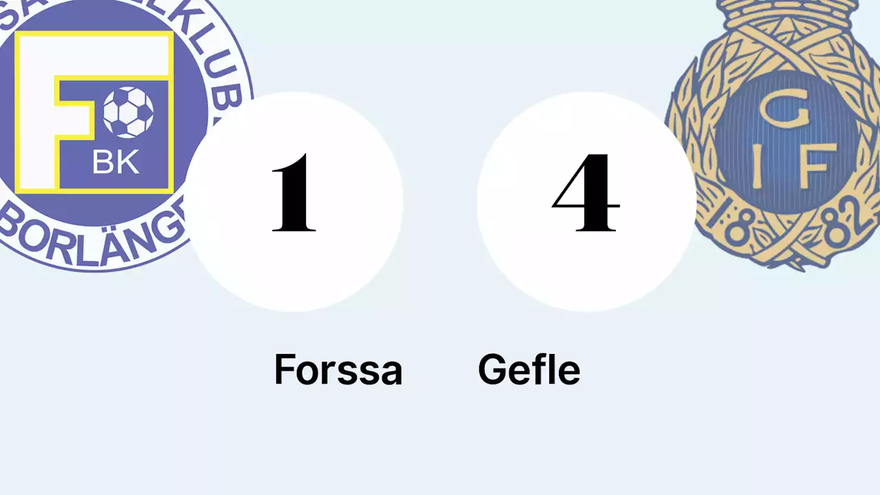 Gefle vinnare mot Forssa i P 17 division 1 Region 5 Grupp 1