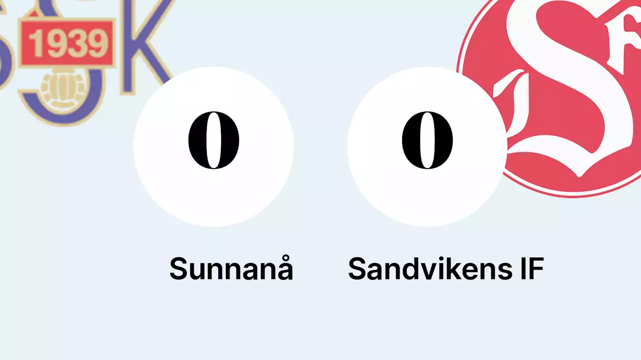 Sunnanå och Sandvikens IF delade på poängen i toppmötet