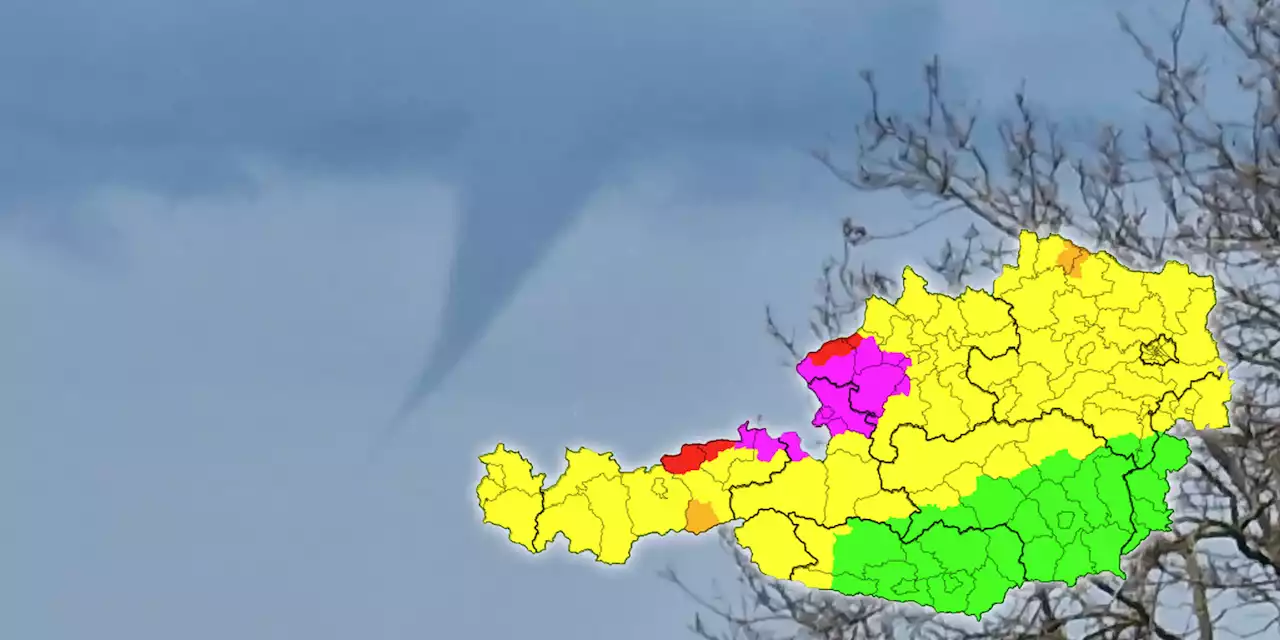 Warnstufe Violett, Tornado-Gefahr! Hagel-Walze ist da