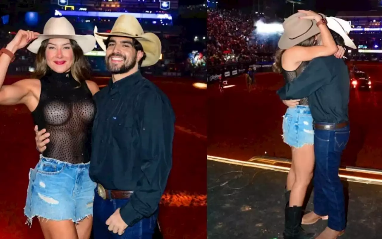 Caio Castro e a namorada, Daiane de Paula, trocam beijos em Festa do Peão de Barretos | Celebridades