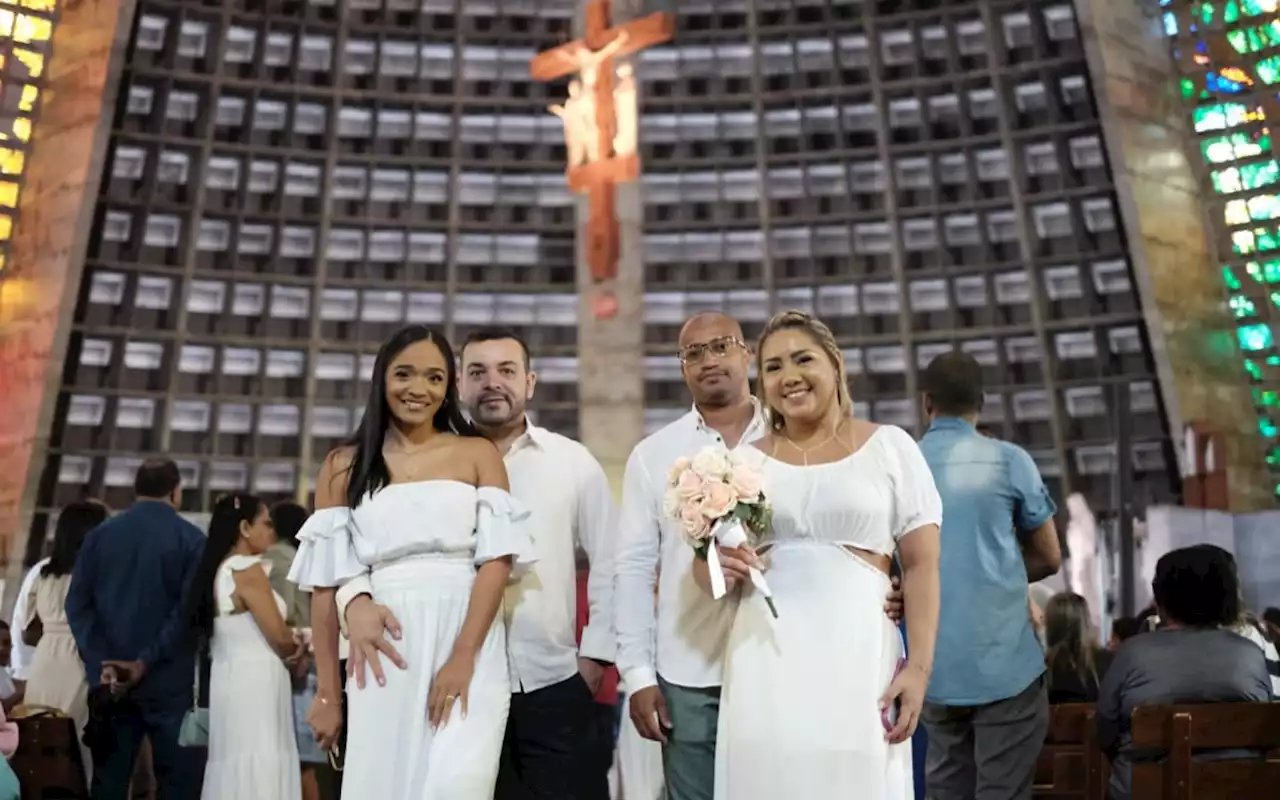 Casamento comunitário é realizado na Catedral Metropolitana do Rio: 'Sonho realizado' | Rio de Janeiro