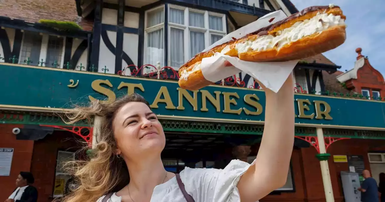 We tried Lancs' famous giant éclair that you can only buy from one place