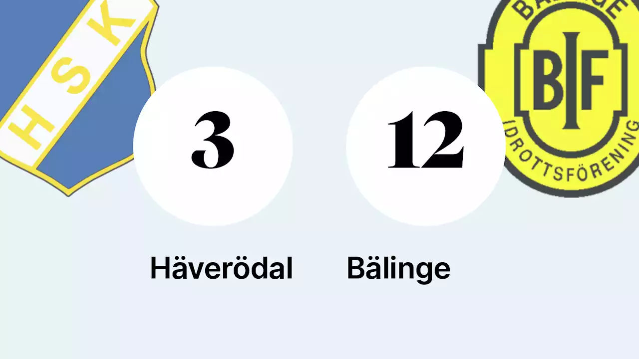 Storförlust när Häverödal föll mot Bälinge på Lundåsvallen