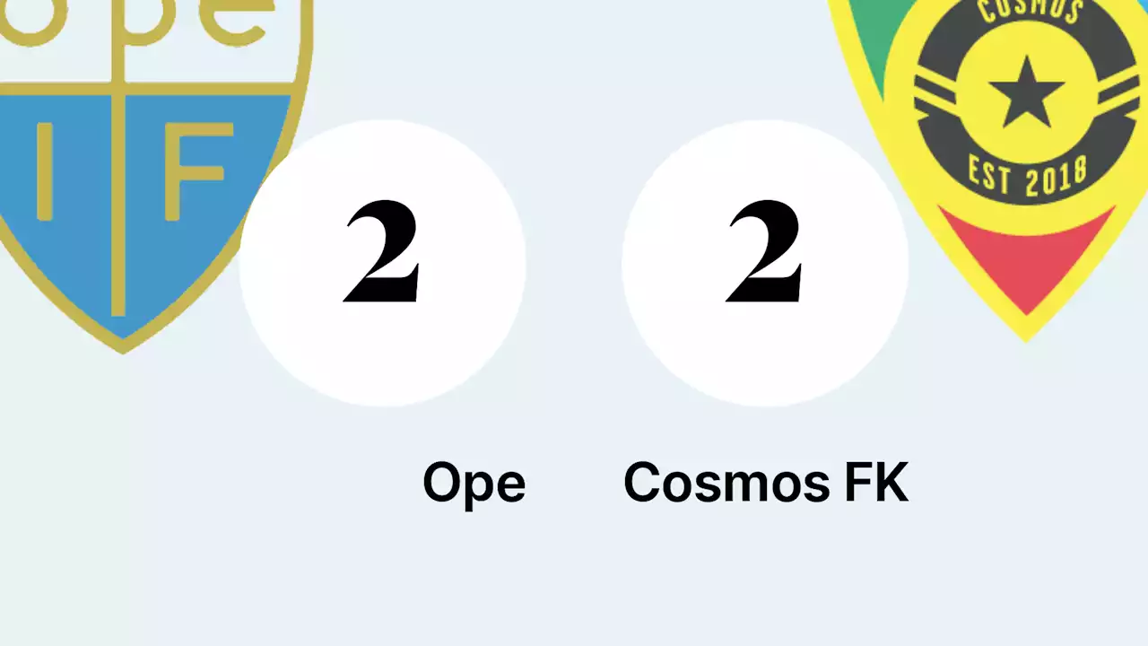 Cosmos FK fixade poäng trots underläge borta mot Ope