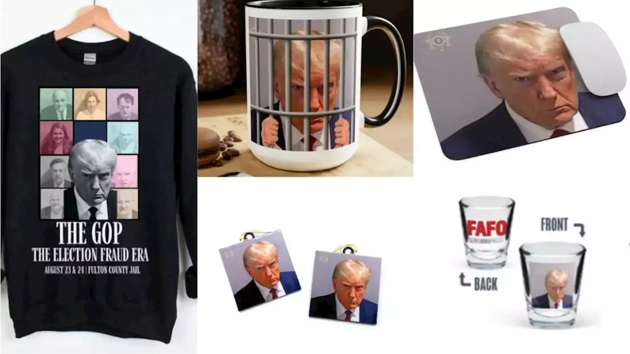 La cara de Trump por todas partes: el merchandising con su foto policial