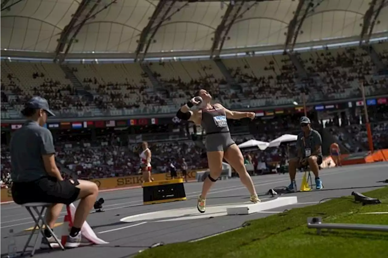 Canada's Mitton earns silver in women's shot put at World Athletics Championships