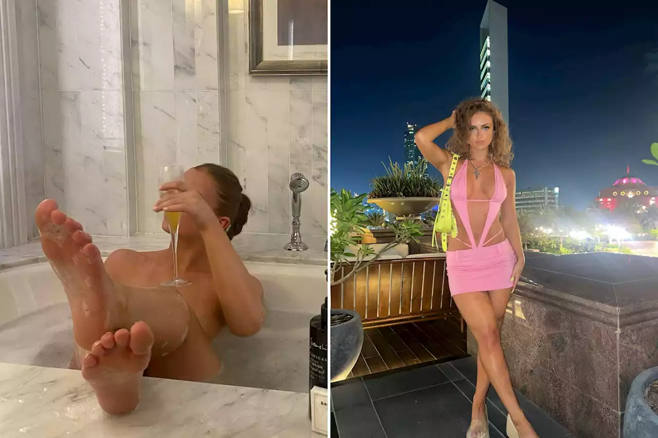 Maisie Smith stuns fans as she drinks champagne in very racy bath pic