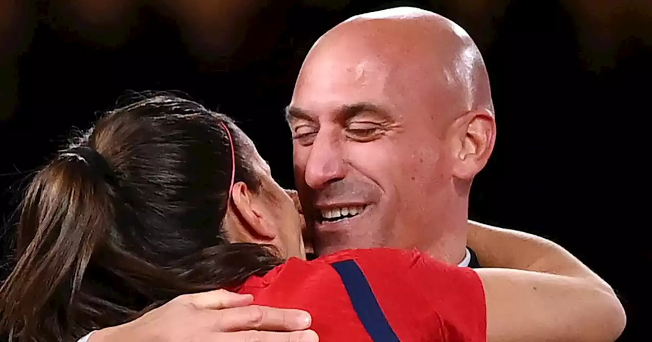 FIFA suspends Spanish soccer president after he kissed a player during World Cup celebration