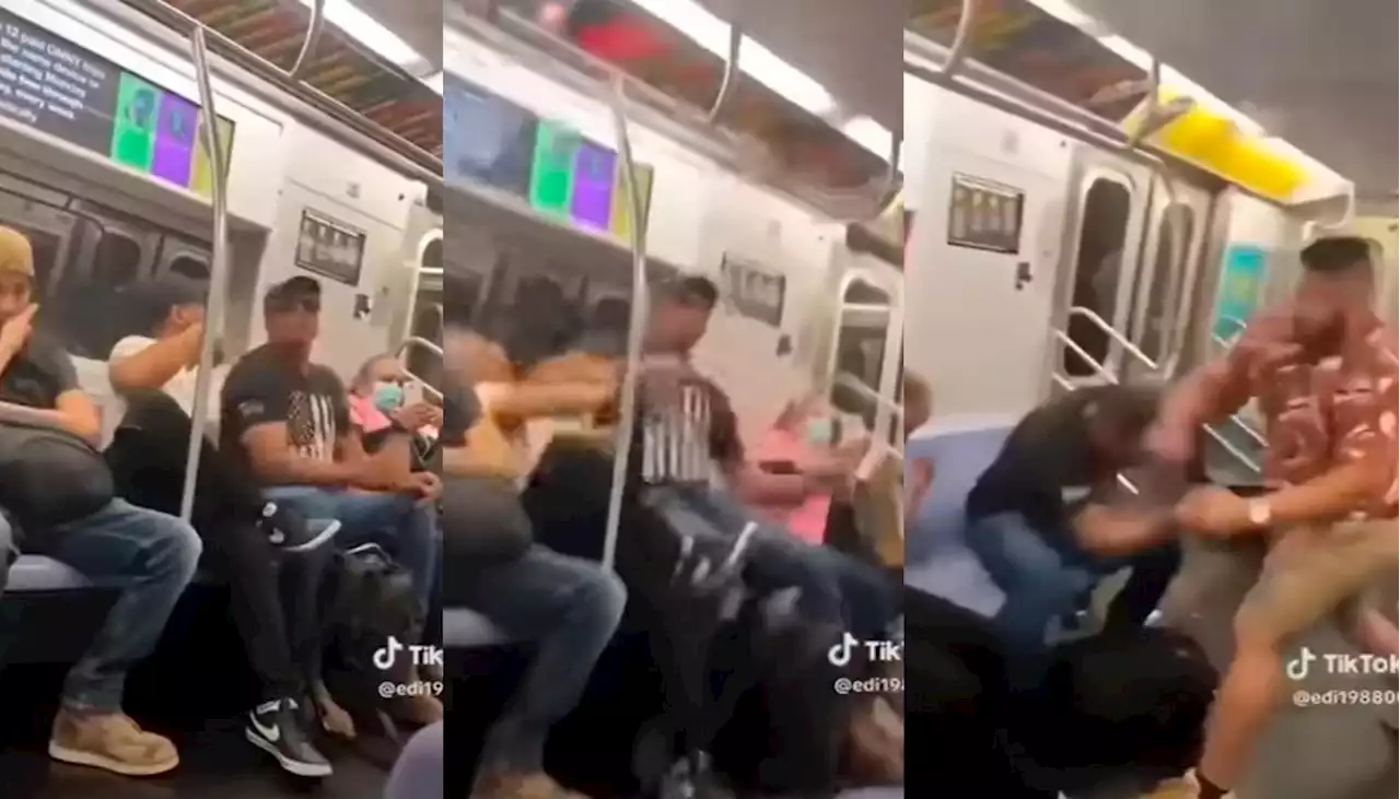 Por quedarse dormido en el hombro de un pasajero se registró violenta pelea en el metro de NY