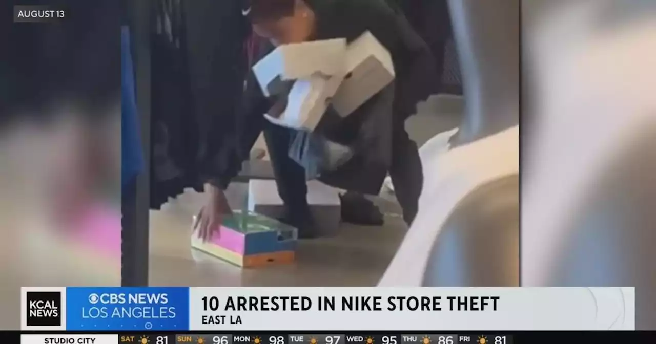 10 arrested for brazen thefts during undercover operation at Nike Store in East Los Angeles