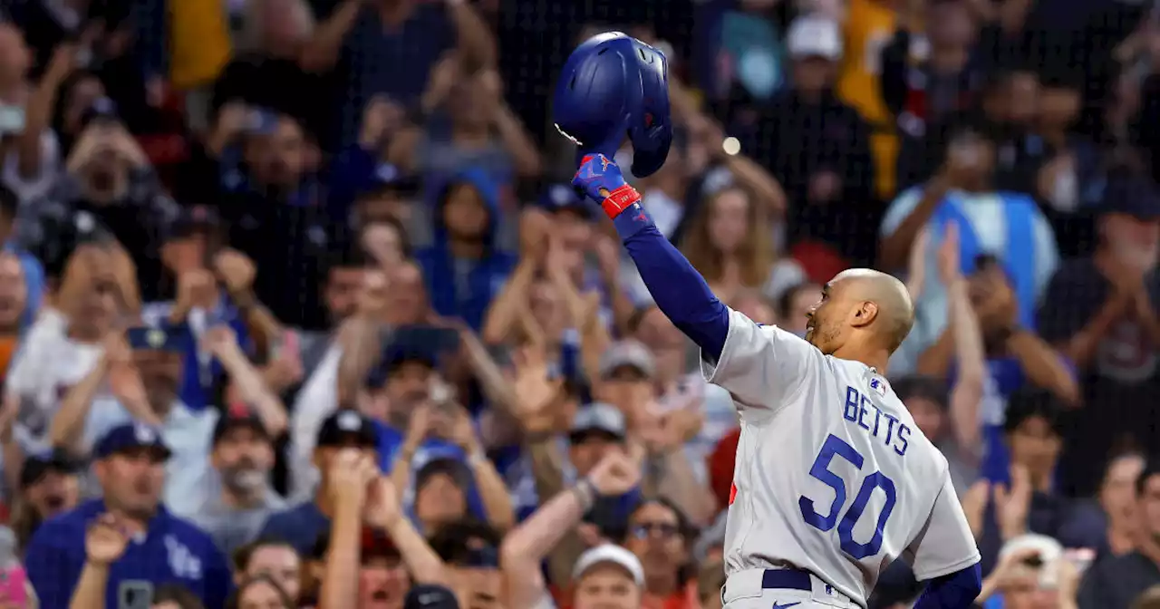 Betts gets ovation, scores twice against former team as Dodgers beat Red Sox 7-4