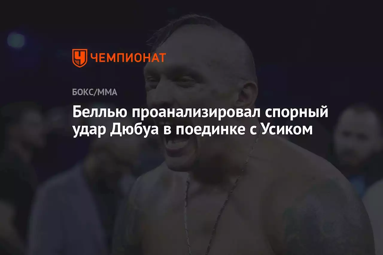 Беллью проанализировал спорный удар Дюбуа в поединке с Усиком