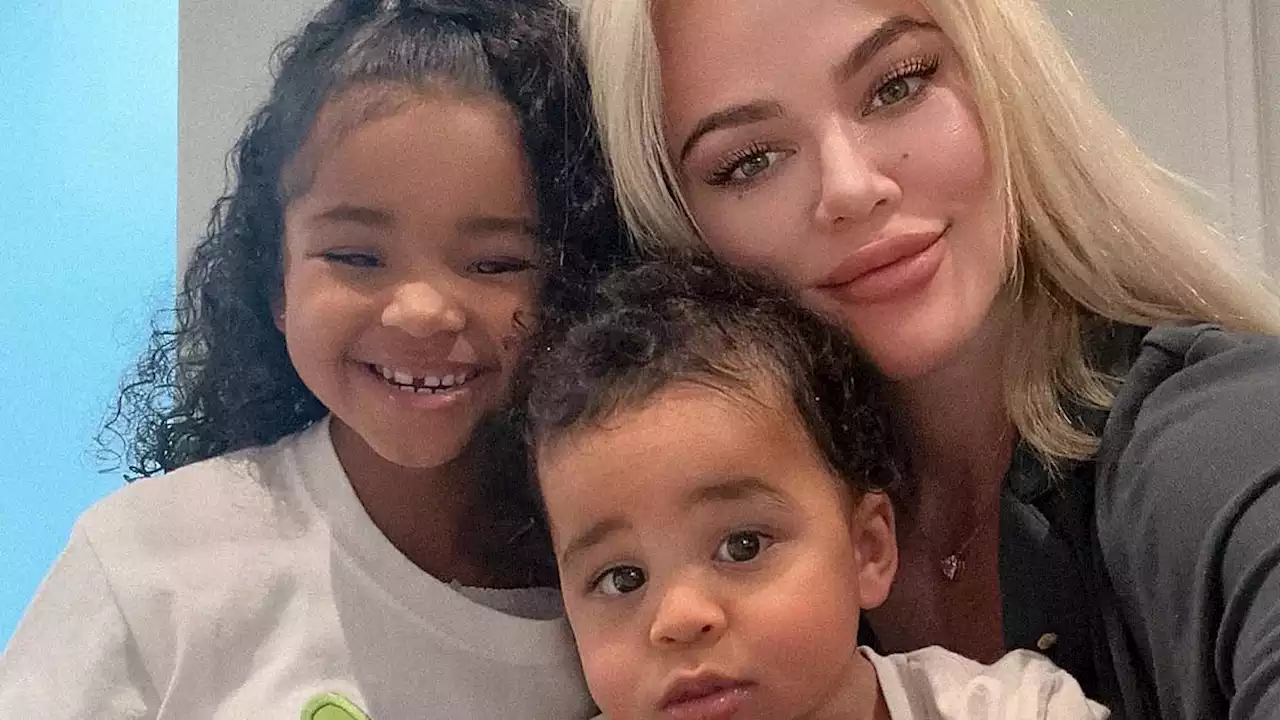 Khloe Kardashian shares adorable family photo with kids True and Tatum