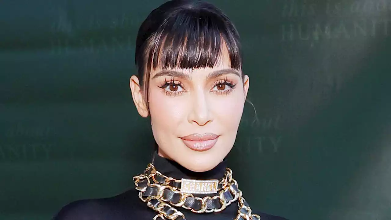 Kim Kardashian debuts chic baby bangs at charity event in LA