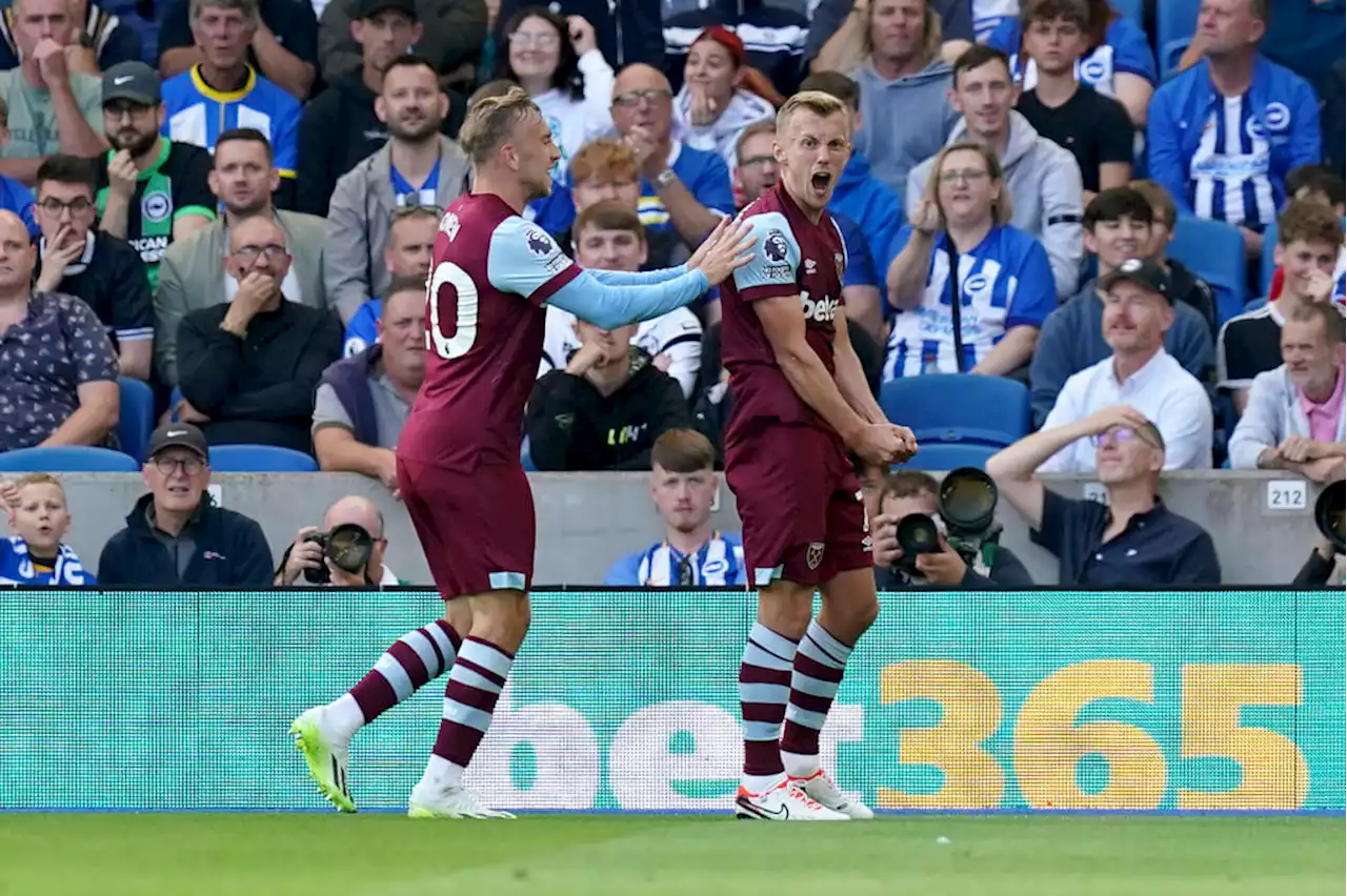 Ward-Prowse on target as West Ham beat Brighton